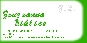 zsuzsanna miklics business card